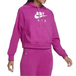 Women's Nike Air Hoodie Pullover Hot Pink Loose Fit Medium